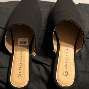 Black size 6 Charles Albert slide in shoes